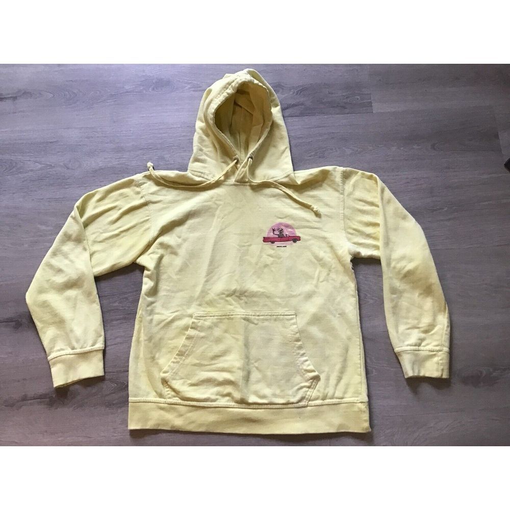 Call‎ Your Mother RECKLESS Hoodie Unisex L Sweatshirt Skater Surf Pink Caddy